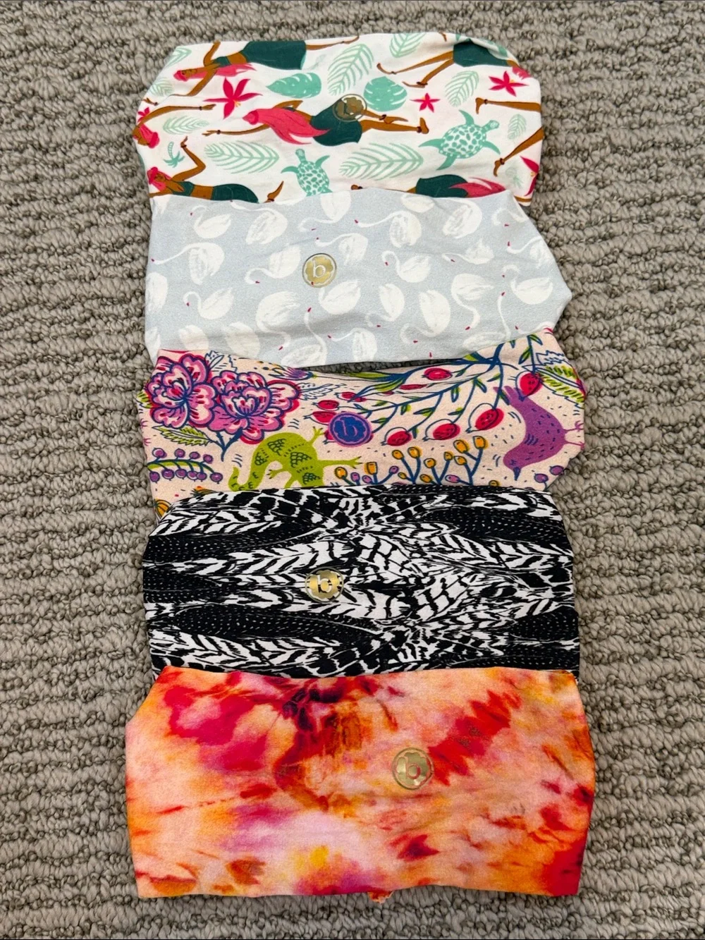 Kids Knotted Headband Set - Multi Color Floral & Tie-Dye